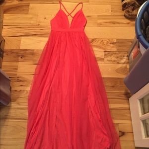 Paravenue Coral Pink formal dress, S